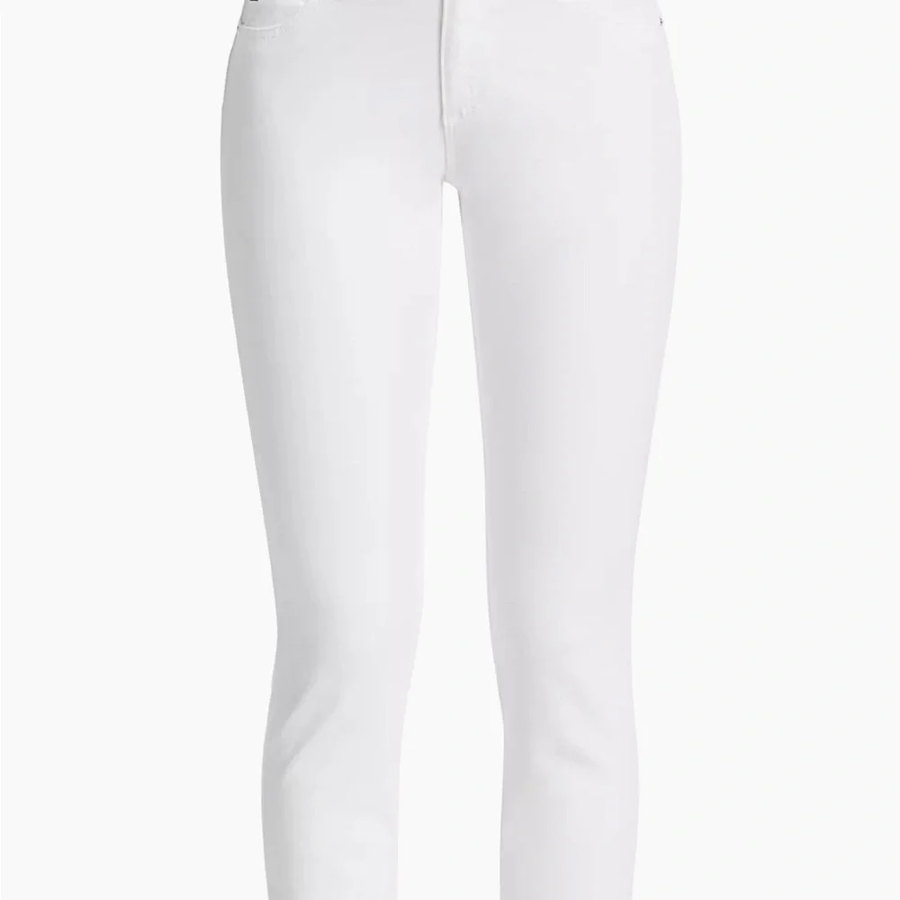 AG Jeans ‘The Stilt Crop’ White Denim Cigarette Pants - Picture 2 of 7